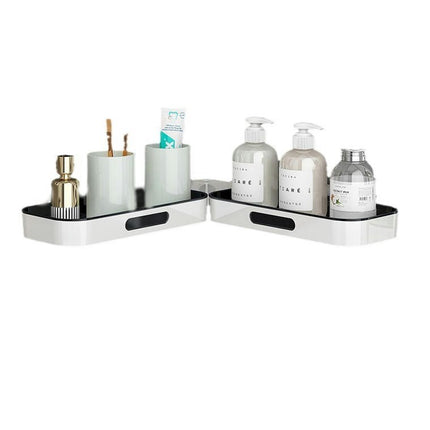 Wall-Mounted No-Punching Corner Shelf U-Shaped Rotating Storage Corner Shelf Kitchen Organizer