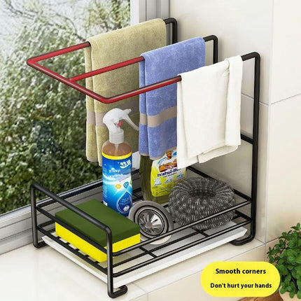 Sponge Holder for Kitchen Sink Caddy Organizer - with Detachable  Brush Accessories