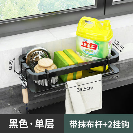 Multifunctional Sponge Holder for Unique Kitchen Organizer Rustproof Stainless Steel Sink