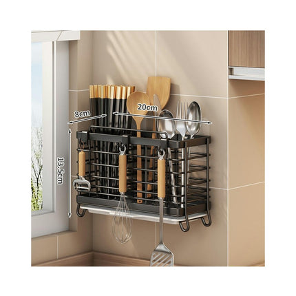 Kitchen Sink Caddy Organizer Stainless Steel Sponge Holder Sink with Auto Drain Tray Holds Towel