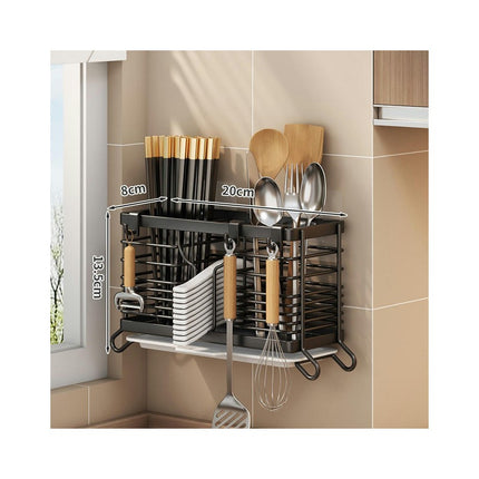 Kitchen Sink Caddy Organizer Stainless Steel Sponge Holder Sink with Auto Drain Tray Holds Towel