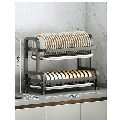 Dish Drying Rack Stainless Steel Drain Rack Dish Rack Combination Kitchen Rack Dishcloth Storage Tool