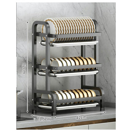 Dish Drying Rack Stainless Steel Drain Rack Dish Rack Combination Kitchen Rack Dishcloth Storage Tool