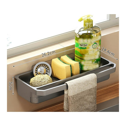 Sink Drain Rack Kitchen Sponge Holder Sink Drainer | Basket Strainer Detachable Dishcloth Towel Tool