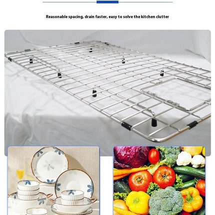 Sink Protectors Stainless Steel Grate for Kitchen Bottom Grid Metal grates with Rear Drain Hole