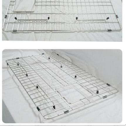 Sink Protectors Stainless Steel Grate for Kitchen Bottom Grid Metal grates with Rear Drain Hole