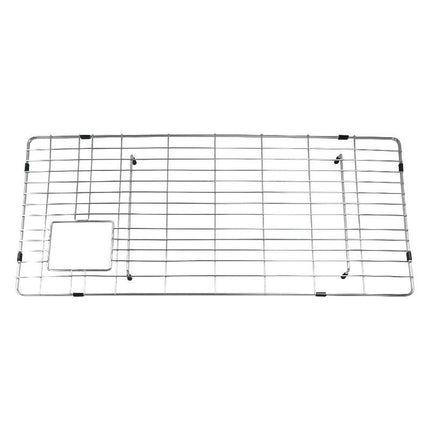 Sink Protectors Stainless Steel Sink Grate for Kitchens Bottom Grid Metal grates with Rear Drain Hole