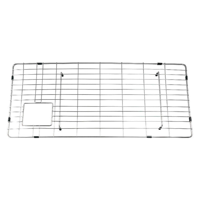 Sink Protectors Stainless Steel Sink Grate for Kitchens Bottom Grid Metal grates with Rear Drain Hole