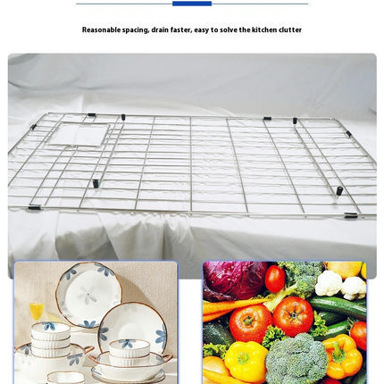 Sink Protectors Stainless Steel Sink Grate for Kitchens Bottom Grid Metal grates with Rear Drain Hole