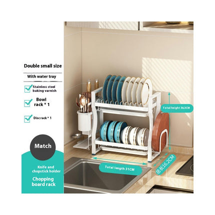 Dish Drying Rack Stainless Steel - Stylish Storage Solution for Kitchen Counter Organization Over Sink