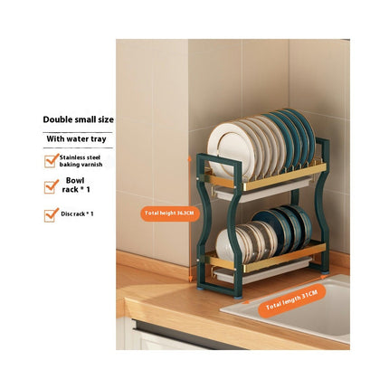 Dish Drying Rack Stainless Steel - Stylish Storage Solution for Kitchen Counter Organization Over Sink