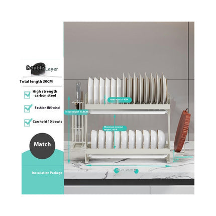 Kitchen Storage Organiser Dish Racks Plastic Drain Rack Put Bowl Frame Chopsticks Kitchen Shelf Cupboard