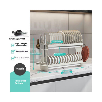 Kitchen Storage Organiser Dish Racks Plastic Drain Rack Put Bowl Frame Chopsticks Kitchen Shelf Cupboard