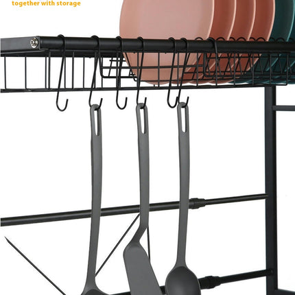 Over Sink Dish Drying Rack Adjustable Large Dish Drainer for Storage Kitchen Counter Organization Tools