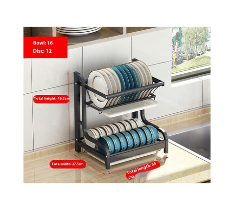 Stainless Steel Kitchen Dish Drying Rack Multifunctional 2 Tier Dish Racks for Kitchen Counte Holders