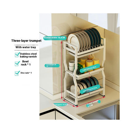 Over The Sink Dish Drainer Drying Rack Thickened Stainless Steel Dish Drying Rack - for Kitchen Counter