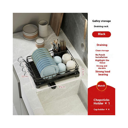 Dish Drain Drying Rack Kitchen Storage Household with Bowl and Chopsticks Storage Box Kitchen Dishes