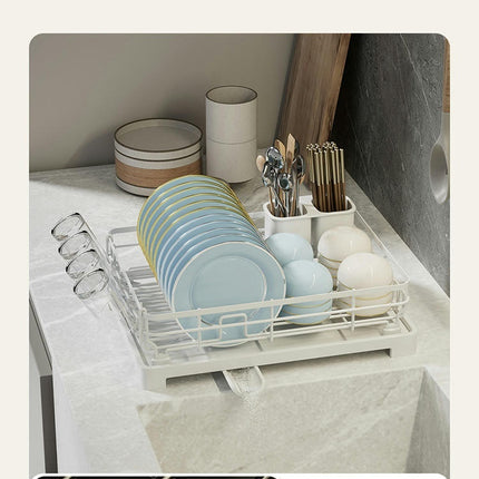 Dish Drain Drying Rack Kitchen Storage Household with Bowl and Chopsticks Storage Box Kitchen Dishes