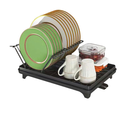 Dish Drying Drainer Rack Metal Storage Kitchen Utensils Tableware Holder Drying Tray Drain and Dry Dish