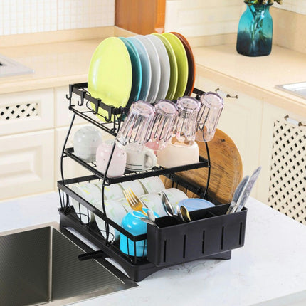 Dish Drying Drain Rack Countertop Kitchen Cutlery Multifunctional Narrow Small Household Dish Storage