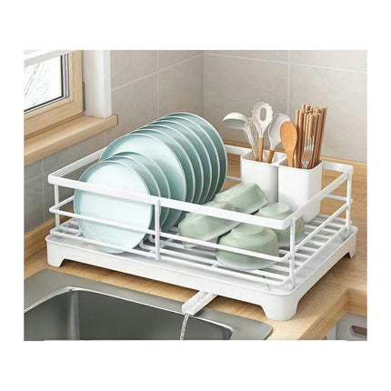 Metal Dish Drying Rack Sturdy Dish Racks - for Kitchen Counter with Drain Board Multifunctional Storage