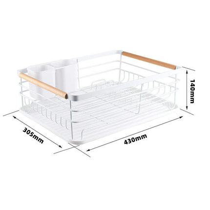 Kitchen Drainer Dish Drying Rack Organizer Space-Saving Multipurpose Countertop Tool for Dishes Knives