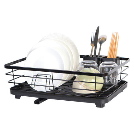 Kitchen Drainer Dish Drying Rack Organizer Space-Saving Multipurpose Countertop Tool for Dishes Knives