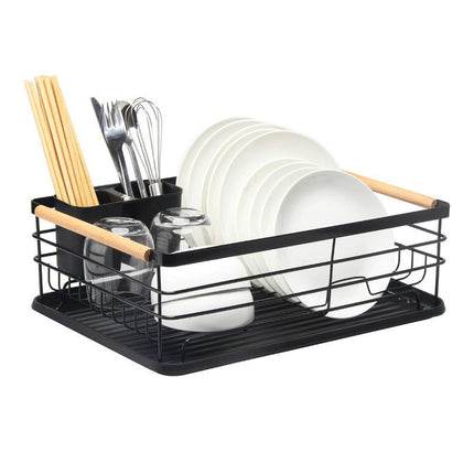 Kitchen Drainer Dish Drying Rack Organizer Space-Saving Multipurpose Countertop Tool for Dishes Knives