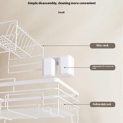 Kitchen Drainer Dish Drying Rack Organizer Space-Saving Multipurpose Countertop Tool for Dishes Knives