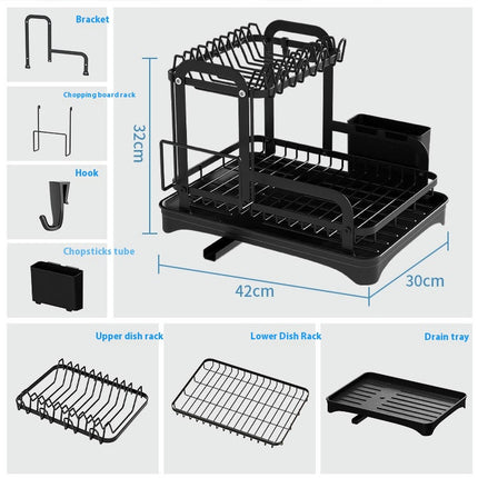 Dish Drying Rack Multifunctional Kitchen Bowl Rack Household Bowl and Chopsticks Storage Tableware Tool