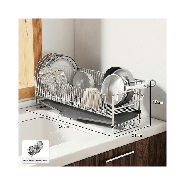 Kitchens Countertop Drain Rack Multifunctional Double-Layer Dishes Chopsticks and Spoon Series Shelf