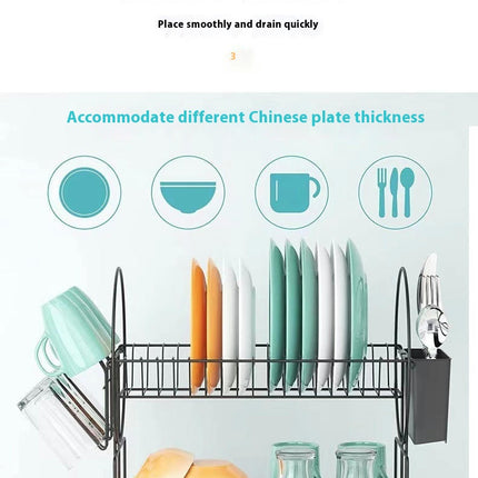 Drain Rack Drying Racks Single-Layer Drain Bowl Chopstick Storage Box Cabinet Tableware Drain Basket