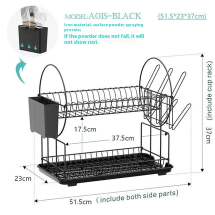 Drain Rack Drying Racks Single-Layer Drain Bowl Chopstick Storage Box Cabinet Tableware Drain Basket