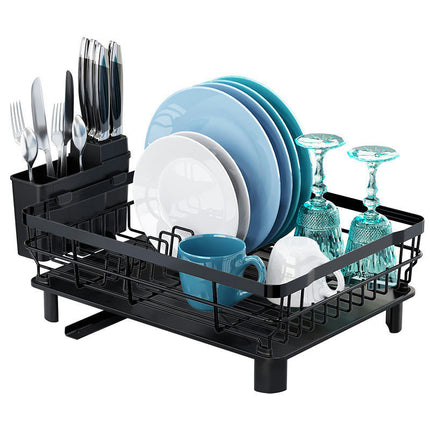 Dish Drying Drainer Racks Single-Layer Bowl Chopstick Storage Box Cabinet Tableware Basket Organizer