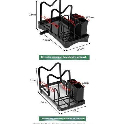 Dish Drying Rack Metal Dish Storage Rack Drainer Kitchen Utensils Tableware Holder Drying Tray Utensils