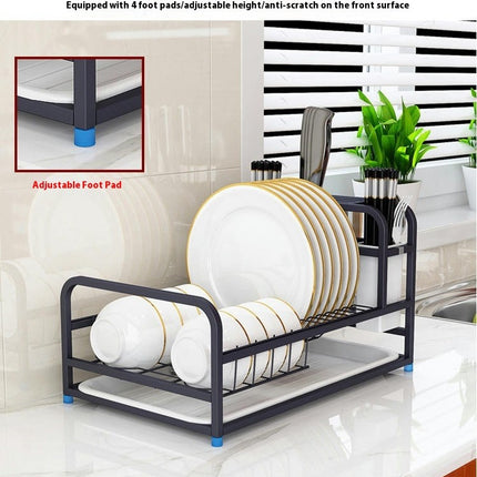 Dish Racks for Kitchens Counter with Automatic Drainage Drainers - for Drying Dinnerwares Rust-Proof