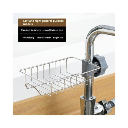 Kitchens Faucet Sponge Holder Stainless Steel Storage Racks Hanging Sink Caddy Organizer Dishwashing