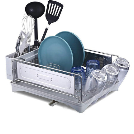 Kitchen Single-Layer Drain Rack Multi-Function Kitchen Storage Rack Anti-Rust Drip Tray Cutlery Tool