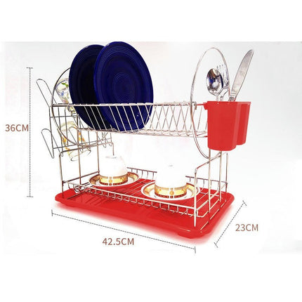 Dish Drying Rack for Kitchens Stainless Steel Single Layer Kitchen Storage Rack Drain Basket Gadgets