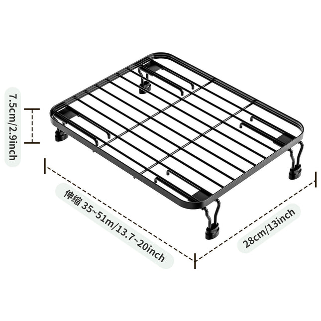 Grid for Kitchens Sink Rear Drain Sink Protector Grid Metal Sink Rack for Stainless Steel Grate Rack