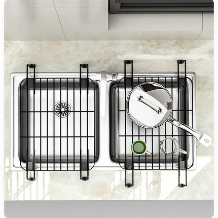 Grid for Kitchens Sink Rear Drain Sink Protector Grid Metal Sink Rack for Stainless Steel Grate Rack