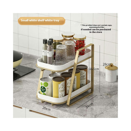 Kitchen Cups Mugs Drying Rack with Removable Drain Tray Multi-Functional Storage Organizer Shelf Tray