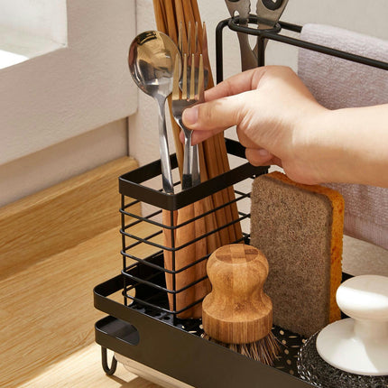 Multifunctional Sponge Holder for Kitchen Sink Caddy Stainless Steel Telescopic Sink Storage Rack Holder