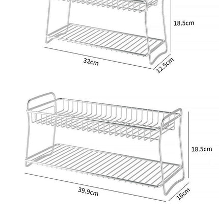 Kitchen Storage Rack Iron Multi-functional Kitchens Countertop Spice Rack Double-layer Corner Dish Tool