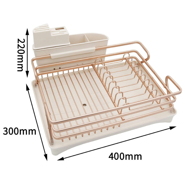 Storage Rack Aluminum Kitchen Sink Drain Single Layer Dish Rack for Household Bowls Cutlery Racks Tool