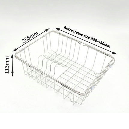 Stainless Steel Drainer Wire Sink Kitchen Foldable Sink Drying Rack Kitchen Sink Drainer Kitchen Tool