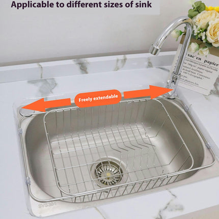 Stainless Steel Drainer Wire Sink Kitchen Foldable Sink Drying Rack Kitchen Sink Drainer Kitchen Tool