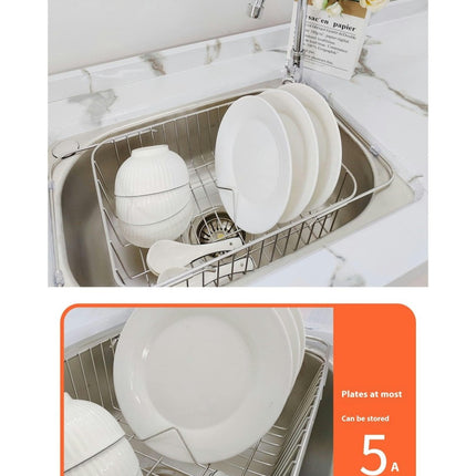 Stainless Steel Drainer Wire Sink Kitchen Foldable Sink Drying Rack Kitchen Sink Drainer Kitchen Tool