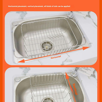 Stainless Steel Drainer Wire Sink Kitchen Foldable Sink Drying Rack Kitchen Sink Drainer Kitchen Tool