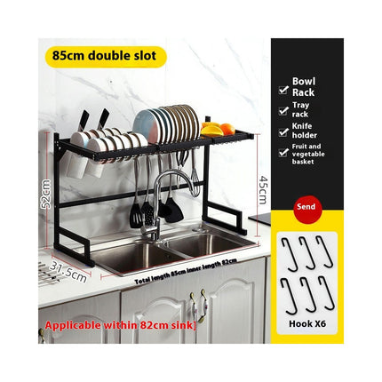 Over The Large Stainless Steel Sink Rack Dish Shelf - for Kitchen Counter Organizer Space Saving Tool